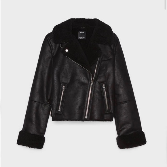 Bershka shearling jacket Clearance